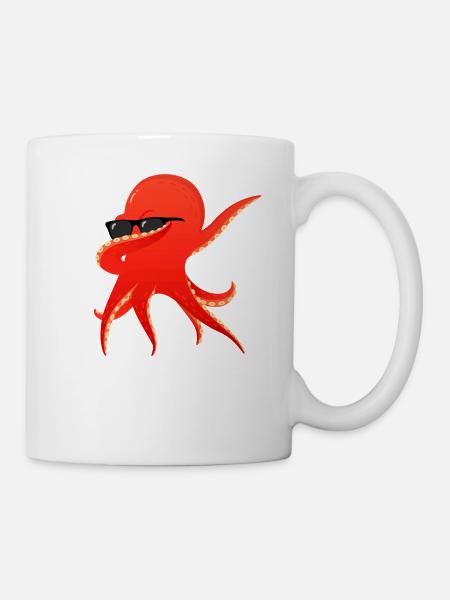 Oktopus Octopus Tentakel Dab Dabbing Sonnenbrille - Tasse - Weiß