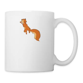 Kletterndes Eichhörnchen Nagetier Squirrel - Tasse - Weiß - Rechts
