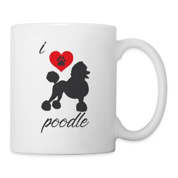J'aime mon caniche Shirt Design cadeau - Mug blanc - blanc - Droite