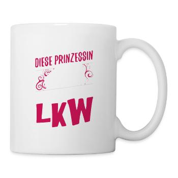 LKW-Fahrerin Shirt · Lastwagen · Truck Prinzessin - Tasse - Weiß - Rechts