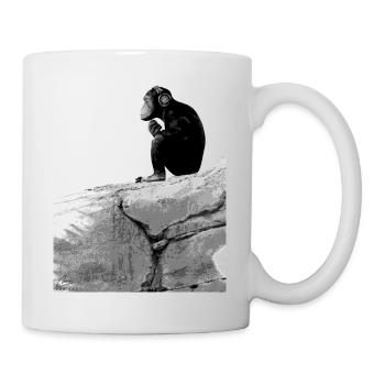 Musik-Affe - Tasse - Weiß - Rechts