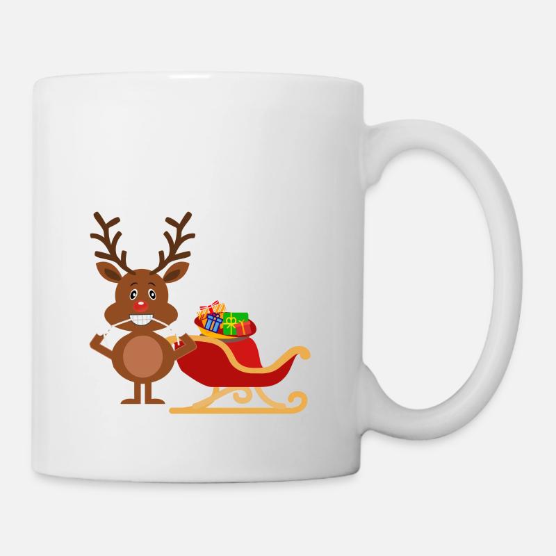 Cadeau de dentiste de Noël de dentiste de Funn - Mug blanc - blanc