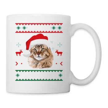 Meowy Noël Maine Coon Cat Joyeux Noël - Mug blanc - blanc - Droite