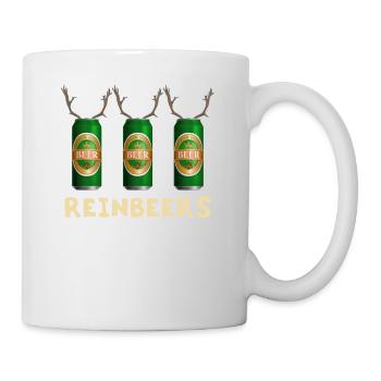 Reinbeers Drôles de canettes de bière Renne Noël - Mug blanc - blanc - Droite
