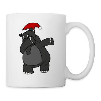 Dabbing Santa Tapir Xmas Holiday Christmas Animal - Mug - white - Right