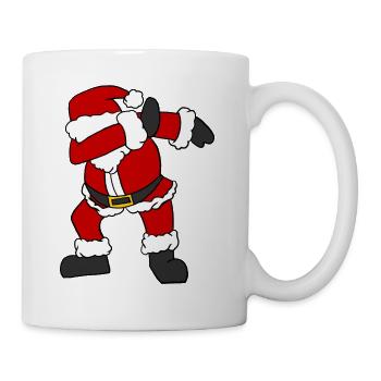 Lustiger abtupfender Weihnachtsmann-Weihnachtshut tupfen Weihnachten - Tasse - Weiß - Rechts