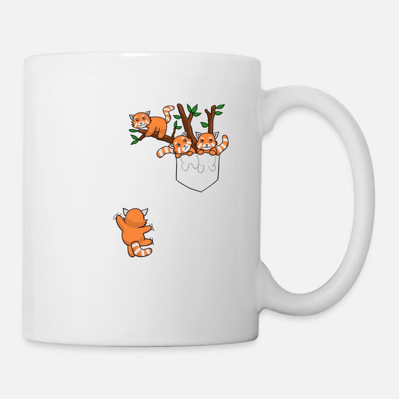 Red Panda - panda panda rouge, chat ours - Mug blanc - blanc
