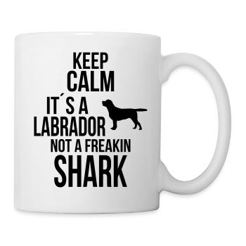 KEEP CALM LABRADOR NOT A FREAKIN SHARK - Mug - white - Right