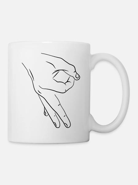 jeu mains - Mug blanc - blanc