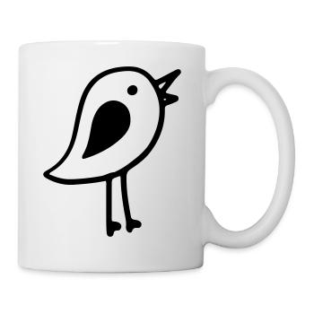 Vogel - Tasse - Weiß - Rechts