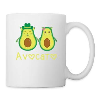 Avogato Avocado Cat Shirt - Mug - white - Right