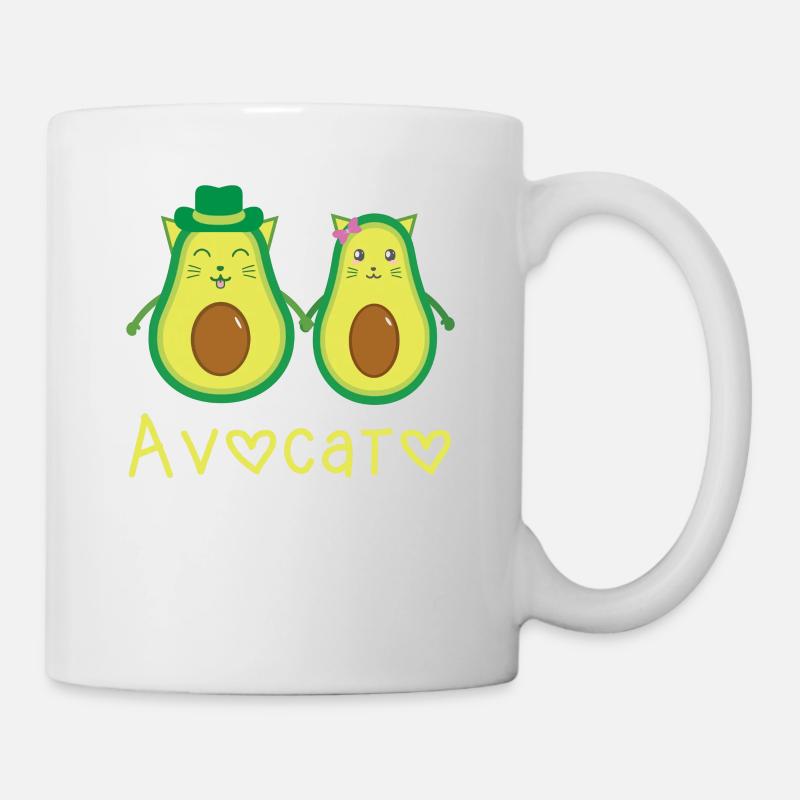 Avogato Avocado Katzenhemd - Tasse - Weiß