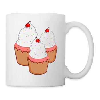 petits gâteaux muffins gâteaux boulangerie pâtisserie gâteau - Mug blanc - blanc - Droite