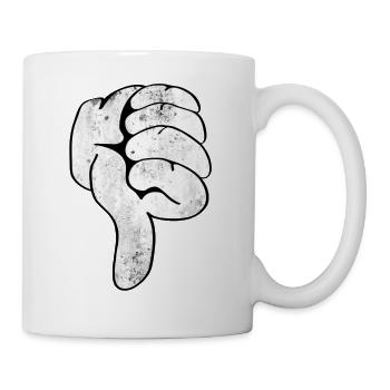 Pouces vers le bas - Mug blanc - blanc - Droite