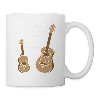 Cadeau de guitare ukulélé Uke, je suis la ton père - Mug blanc - blanc - Droite