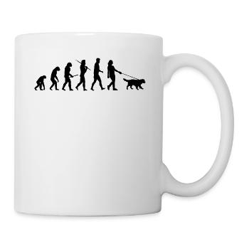 Evolution Walking Dog Gift - Mug - white - Right