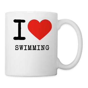 I love Swimming - Tasse - Weiß - Rechts
