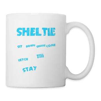 Shirt as a gift for dog owners of a Sheltie - Mug - white - Right