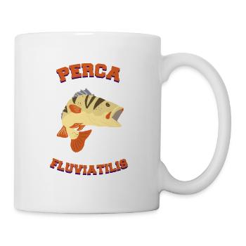 Latein Barsch Angler Geschenk - Tasse - Weiß - Rechts