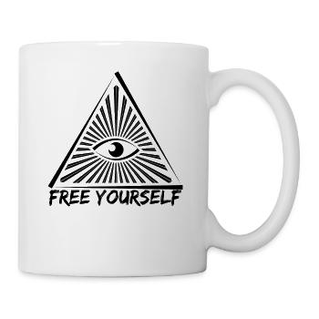 Anti Illuminati Verschwörung Freimaurer NWO - Tasse - Weiß - Rechts