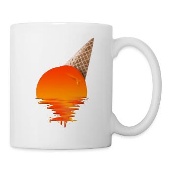 Eis bei Sonnenuntergang - Tasse - Weiß - Rechts