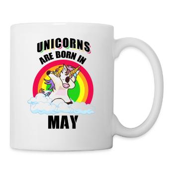 Unicorns Are Born In May Dab Gift - Mug - white - Right