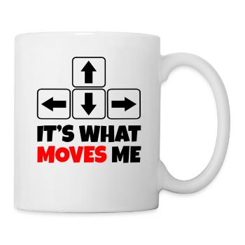 Tastatur / es bewegt mich / Geschenk / Zocken - Tasse - Weiß - Rechts
