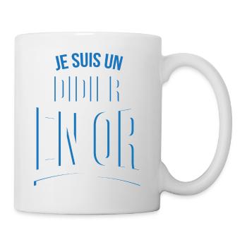 je suis un Didier en or cadeau idée humour - Mug blanc - blanc - Droite