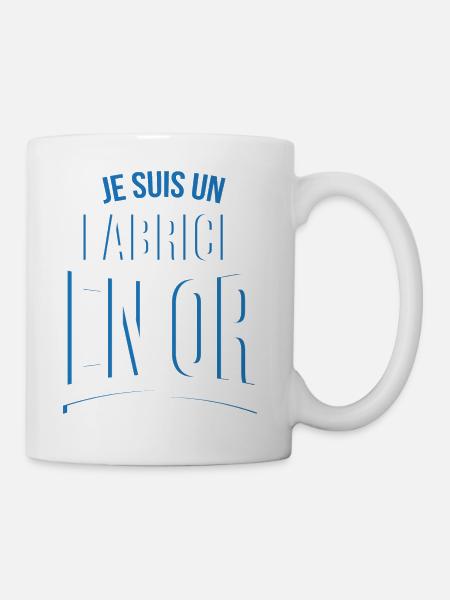 je suis un Fabrice en or cadeau idée humour - Mug blanc - blanc