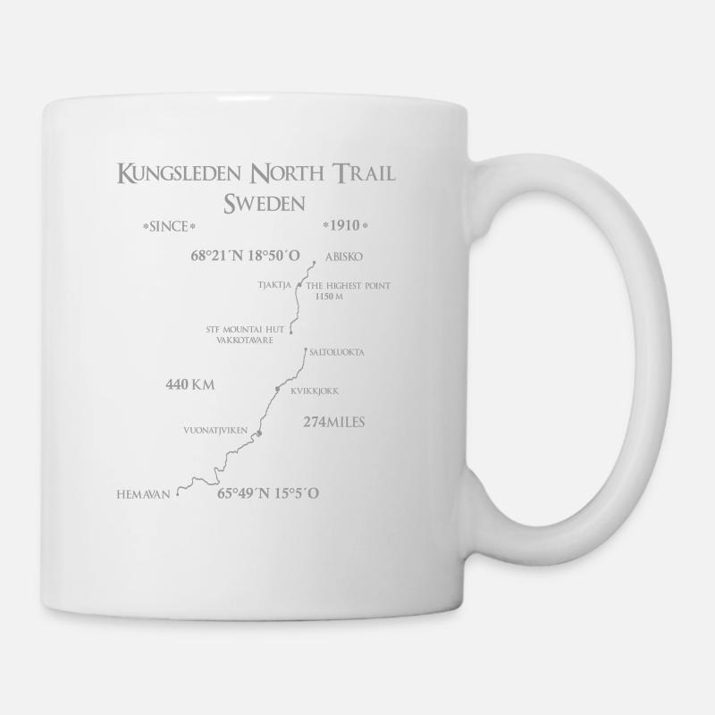 Suède « Kungsleden NorthTrail » - Mug blanc - blanc