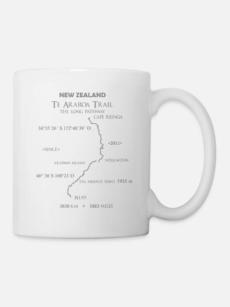 Nouvelle-Zélande « Te Araroa Trail » The long pathway - Mug blanc - blanc