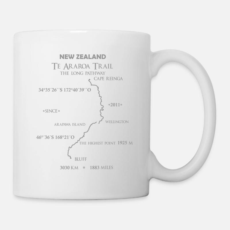Nouvelle-Zélande « Te Araroa Trail » The long pathway - Mug blanc - blanc
