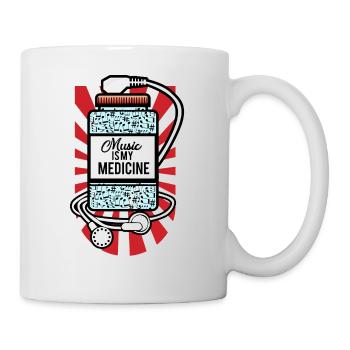 La musique est mon médicament - Mug blanc - blanc - Droite