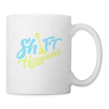 Shift Happens - Car Shirt - Tasse - Weiß - Rechts