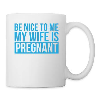 Pregnancy Papa Wife Mama Child Baby Gift - Mug - white - Right