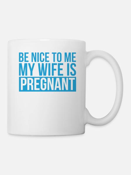 Schwangerschaft Papa Wife Mama Kind Baby Geschenk - Tasse - Weiß