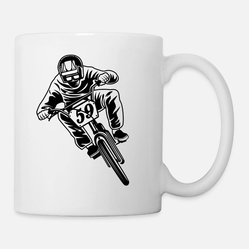 BMX vélo / vélo 02_schwarz - Mug blanc - blanc