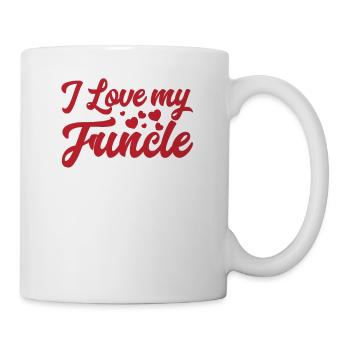 Ich liebe mein Funcle T-Shirt Proud Nichtce Funny Fun - Tasse - Weiß - Rechts