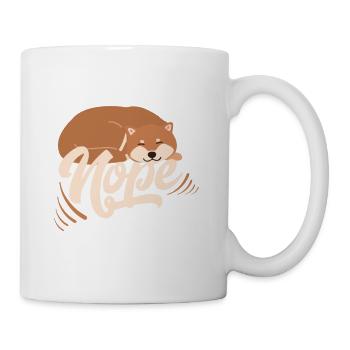 Chien Nope - Shiba Inu paresseux - Mug blanc - blanc - Droite