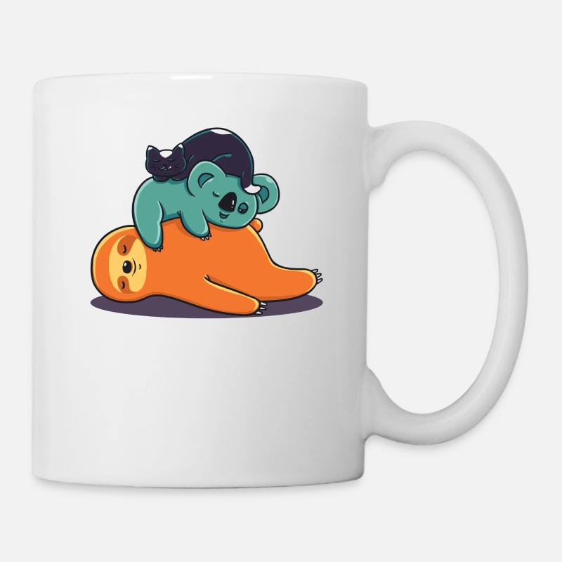 Lazy sloth koala funny gift monday - Mug - white