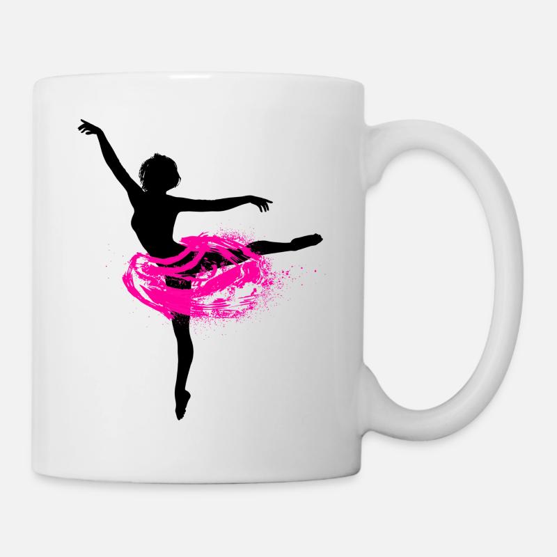Ballerine avec la danseuse de ballet silhouette Tutu - Mug blanc - blanc