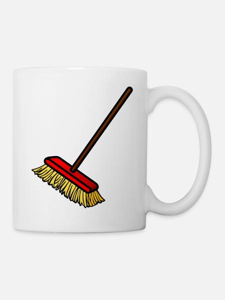 putzen cleaning putzfrau broom wischmop14 - Tasse - Weiß