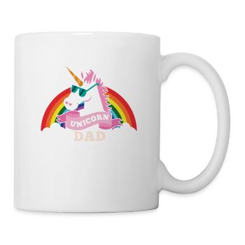 Unicorn Dad - cool sunglasses father - Tasse - Weiß - Rechts