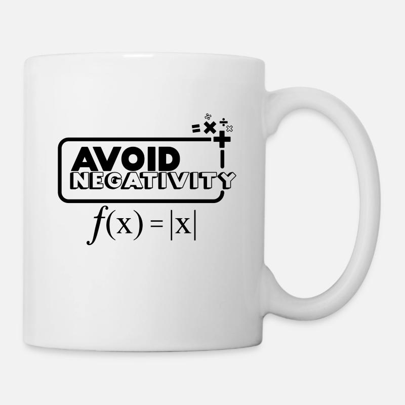 Avoid Negativity - schwarz - Tasse - Weiß