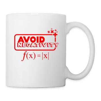Évitez la négativité - rouge - Mug blanc - blanc - Droite