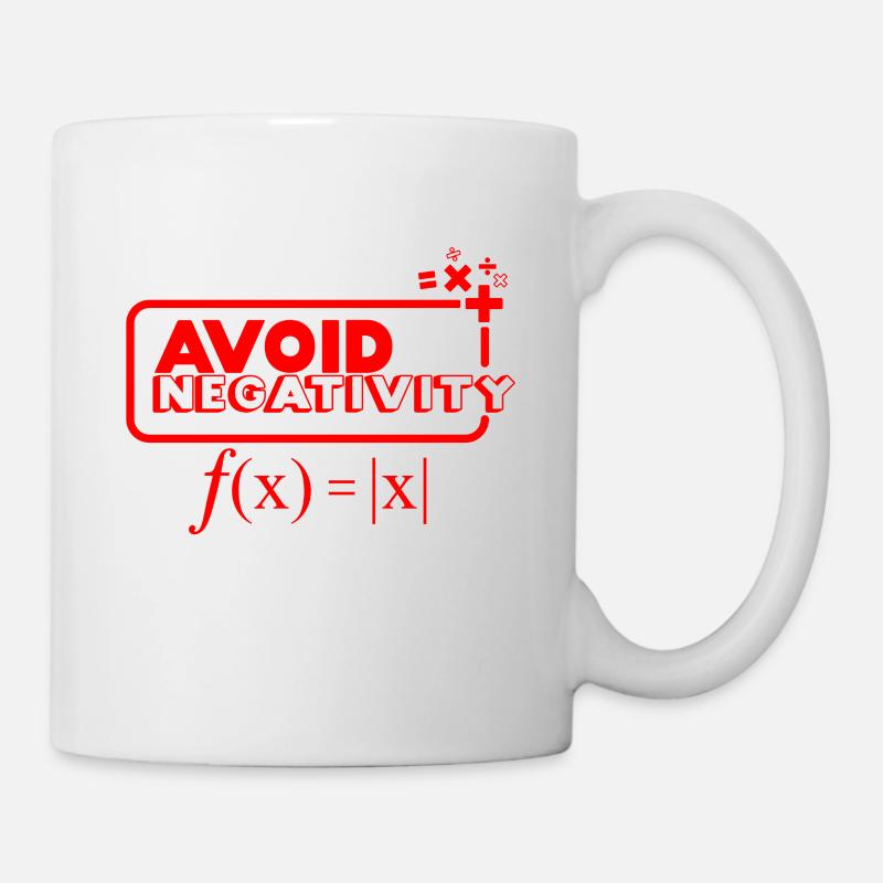 Avoid negativity - red - Mug - white