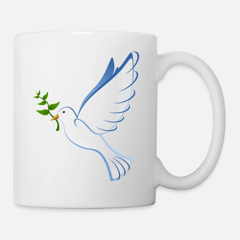Colombe de la colombe de la paix comme un cadeau pour Tiefreunde - Mug blanc - blanc
