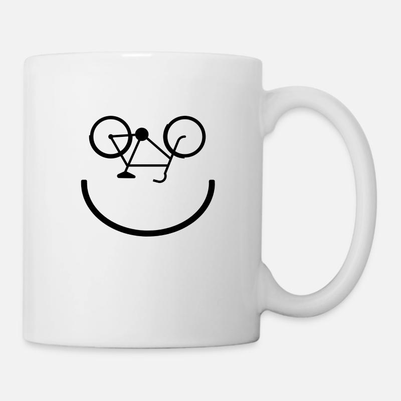 biker vélo smileys smileys T-shirt - Mug blanc - blanc