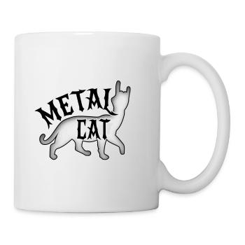 Metal Cat - Rock-Katze - Tasse - Weiß - Rechts