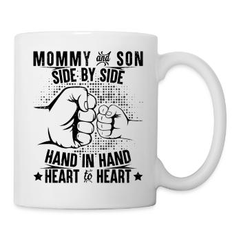 Mommy and son heart to heart - Tasse - Weiß - Rechts